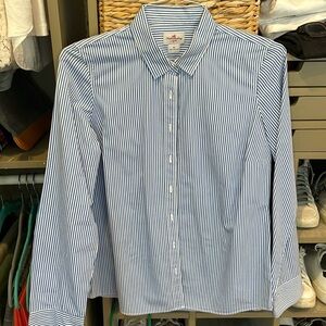 J. Crew factory haberdashery banker-striped shirt